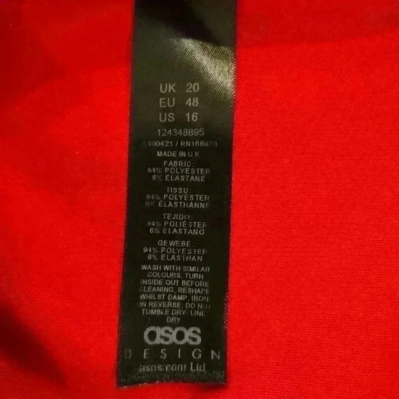 ASOS Vibrant Red Wrap Midi Dress - Picture 10 of 10